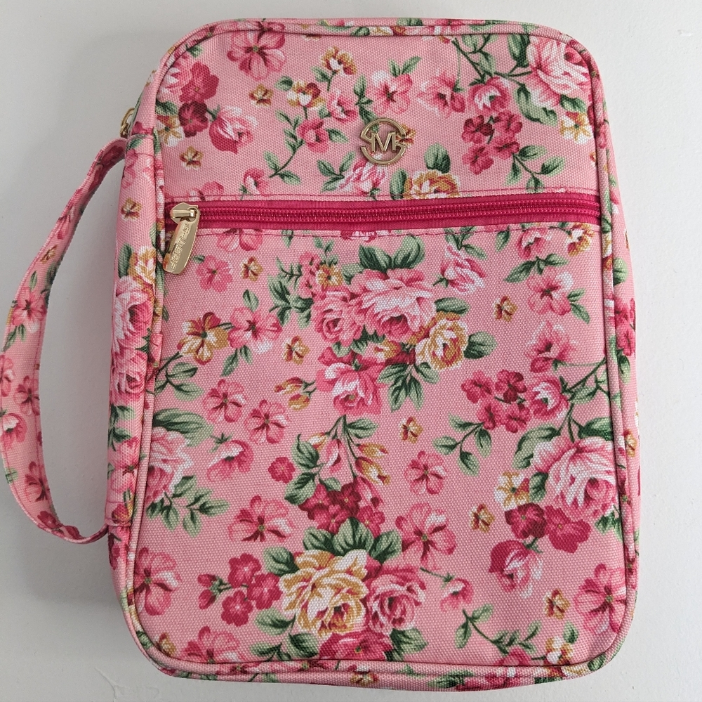 Bible Book Planner Cover Carrying Case Pink Floral